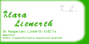 klara lienerth business card